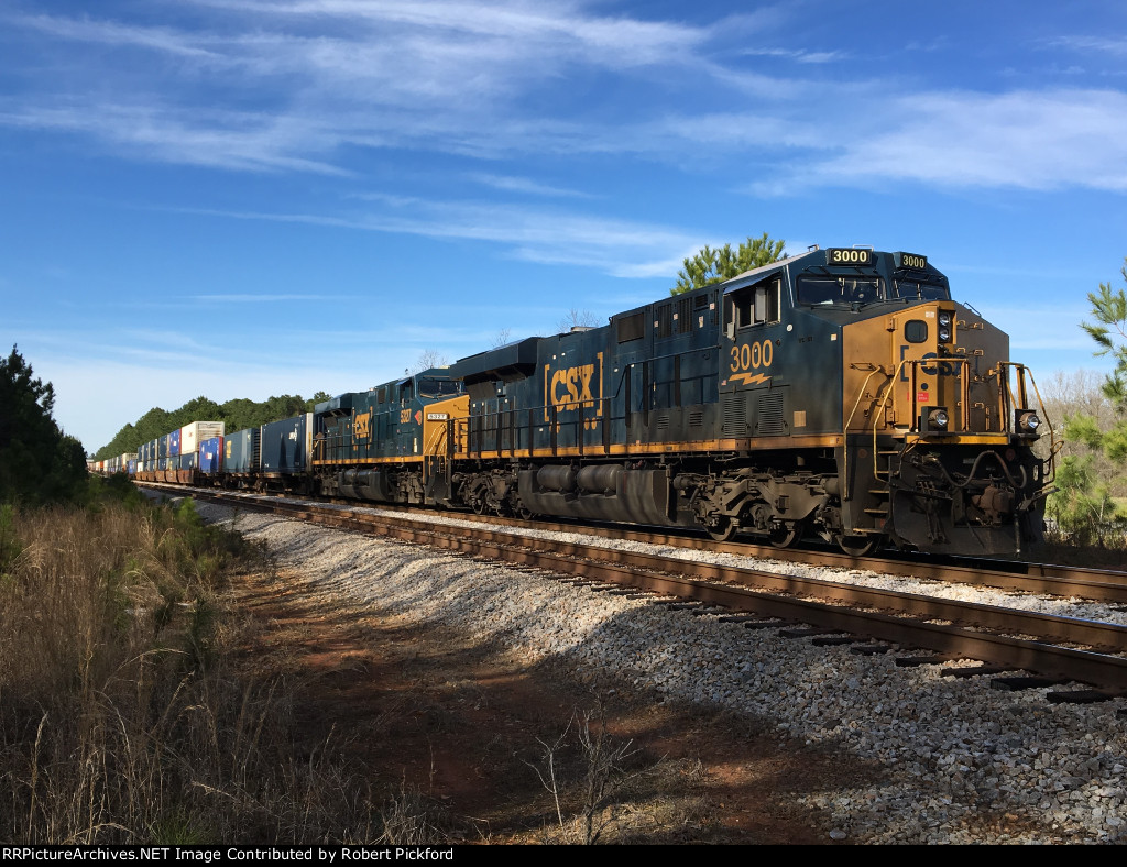 CSX 3000 (ES44AC-H) 5327 (ES44DC) Western Maryland Heritage Logo"